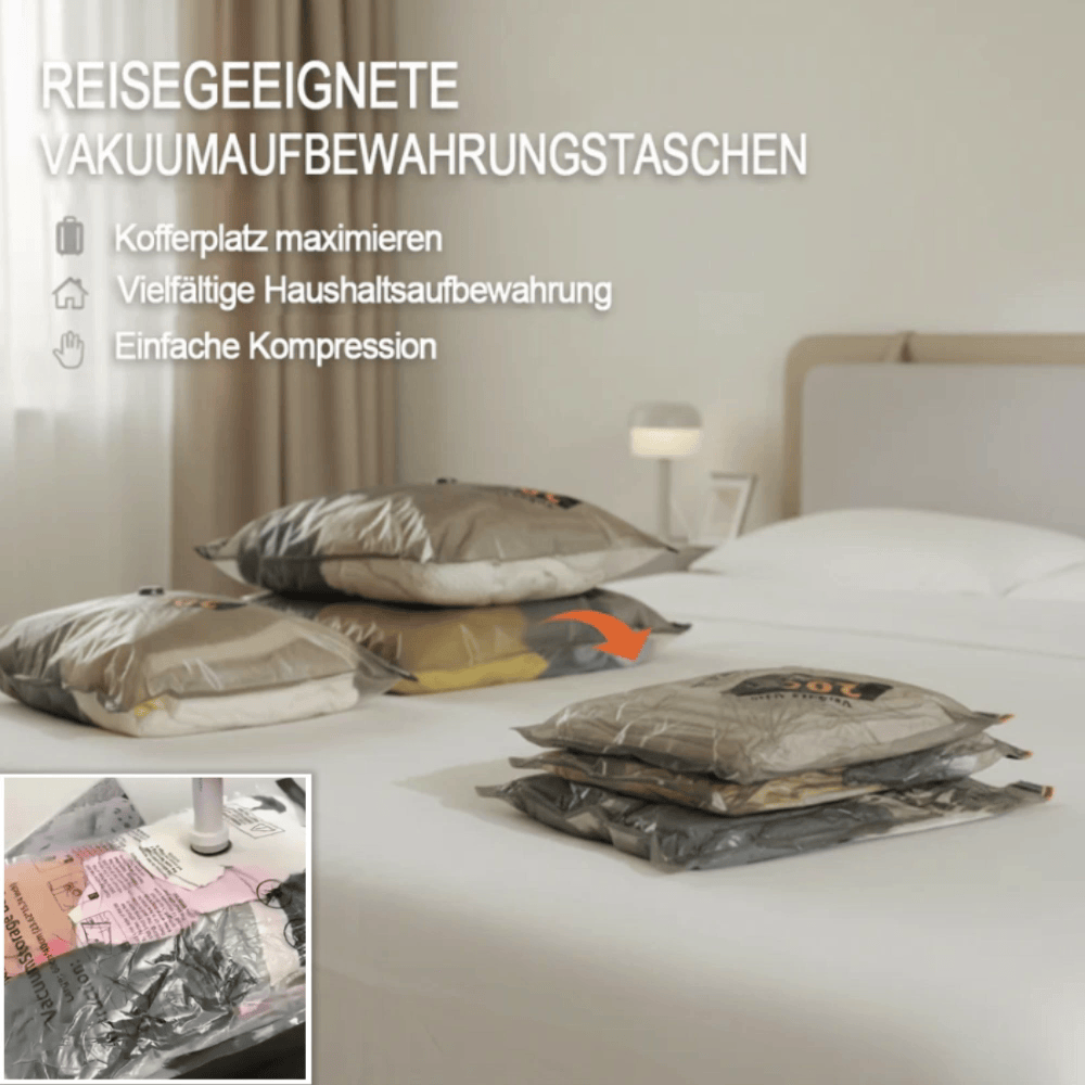 60% OFF DE Vakuum-Kompressionsbeutel für Reisen & Zuhause – Platzsparende Aufbewahrung für Kleidung 🧳🏠 (Copy)