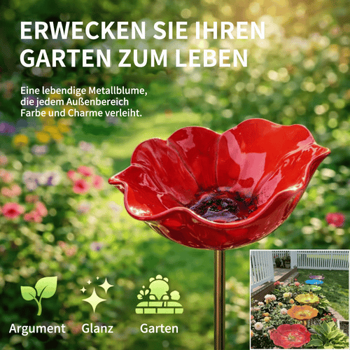 💖🎁 Geschenke zum Muttertag 2026 mit 49 % Rabatt 🎁Handgefertigter Metall-Gartenstecker mit Blume und Vogel 🐦