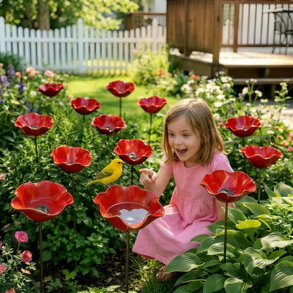 💖🎁 Geschenke zum Muttertag 2026 mit 49 % Rabatt 🎁Handgefertigter Metall-Gartenstecker mit Blume und Vogel 🐦