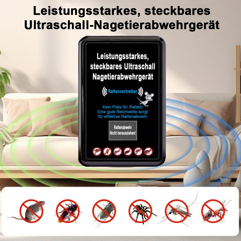 Leistungsstarkes Plug-In-Ultraschall-Nagetierabwehrmittel -Remifa®