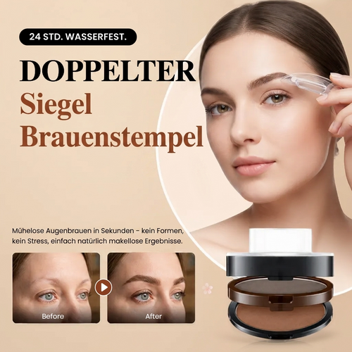 🥳 HEISSER SALE 2026 – 50% RABATT! 💞 50.000+ VERKAUFT ! Sofort verstellbarer Augenbrauenstempel mit zweifarbigem Augenbrauenpuder