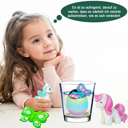 🐣🦄 Wachsende Oster-Überraschungs-Eier – Schlüpfende Tierfiguren im Wasser (Dino, Einhorn & mehr)