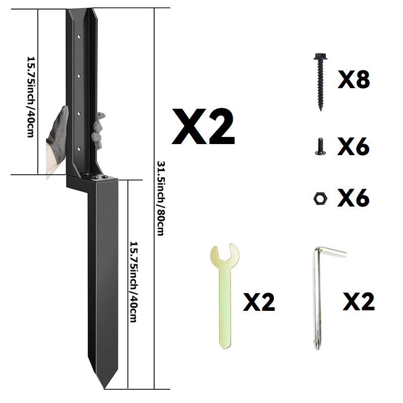 Robuste Reparatursatz für Zaunpfähle