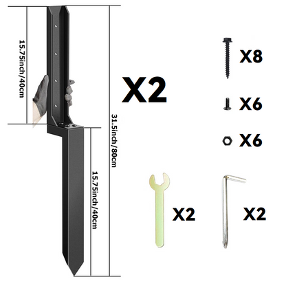 Robuste Reparatursatz für Zaunpfähle