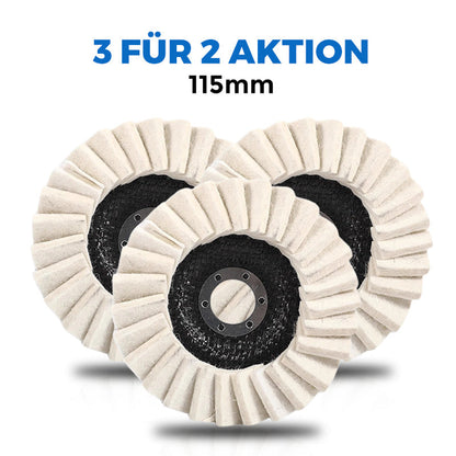 ⚡50 % RABATT !!✨ Wollpolierscheibe für Winkelschleifer – Hochglanz-Spiegelfinish! Langlebig  Vielseitig! 🔧