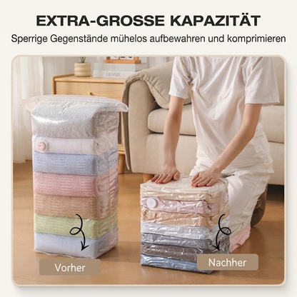🧳💨 50 % Rabatt! Vakuum-Aufbewahrungsbeutel ohne Pumpe – Drücken und versiegeln, keine Pumpe erforderlich. Spart 80 % Platz, hält Kleidung trocken und staubfrei. Ideal für voluminöse Bettwäsche und saisonale Ausrüstung. 🛏️🗄️
