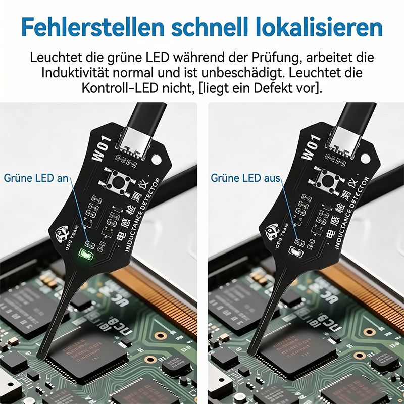 Elektromagnetisches Induktivitätsmessgerät für den Einsatz im Stromkreis