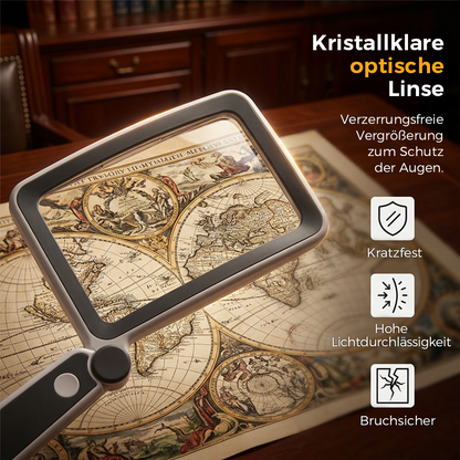 Klappbare Handlupe mit Licht zum Lesen