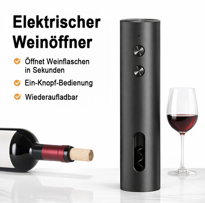 🎉Neujahrsdeal! 50% Rabatt✨automatischer elektrischer Weinöffner – ein-Knopf Bedienung, USB-aufladbar, leise & kraftvoll, öffnet Flaschen mühelos für Zuhause & Partys -Remifa®