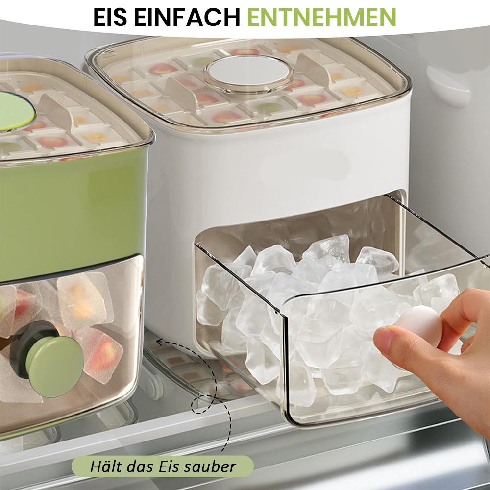 🔥Sommer-Sonderangebot 50 % Rabatt🧊Tragbarer Eisbereiter mit Deckel und Aufbewahrungsbox (48 Eiswürfel).