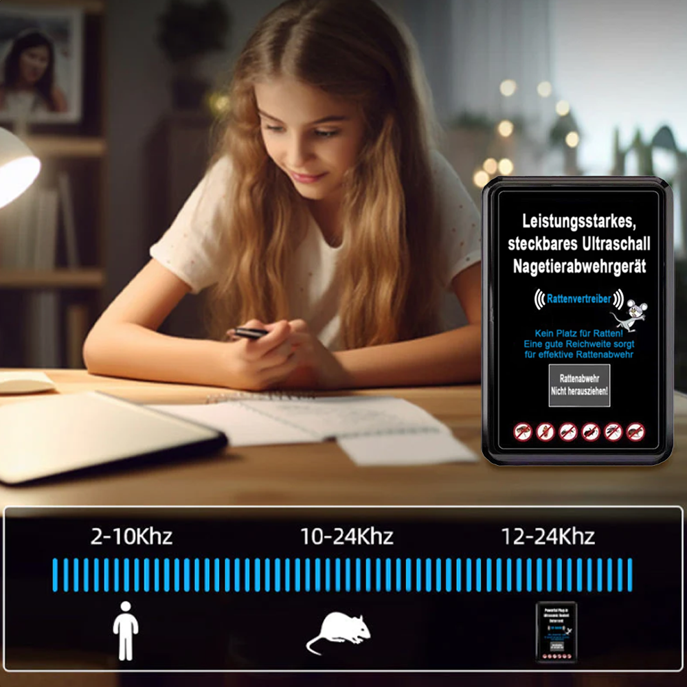 Leistungsstarkes Plug-In-Ultraschall-Nagetierabwehrmittel -Remifa®