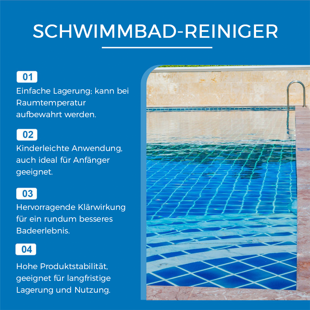 Schwimmbadreinigungsflüssigkeit – effektiv gegen Algen & Trübungen – für klare, hygienisch saubere Becken – ideal für Aufstell- & Folienbecken🏊‍♂️💧