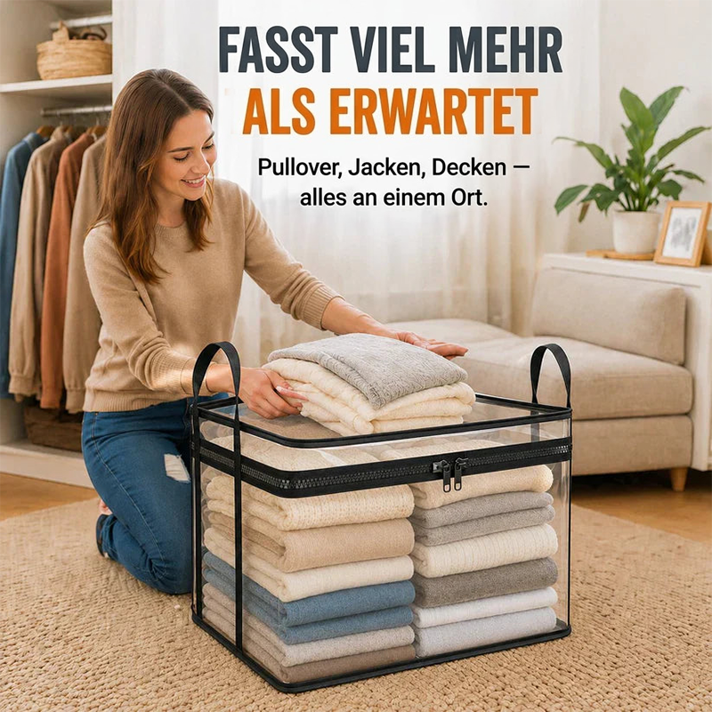 🔥Letzter Tag – 50 % Rabatt📦Tragbare, große, strapazierfähige, durchsichtige Aufbewahrungsbox aus dickem Kunststoff mit Klappdeckel | Haushalt, Reisen & Camping