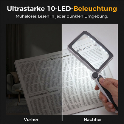 Klappbare Handlupe mit Licht zum Lesen