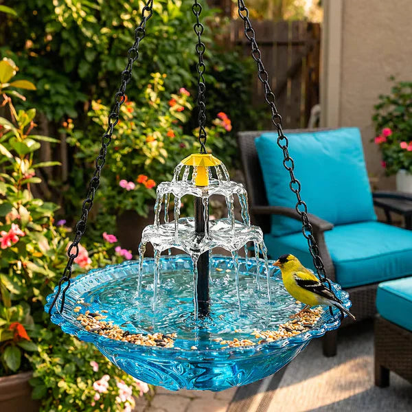 🔥💐 FRÜHLINGSTAG SALE - 50 % RABATT ⚡ ÜBER 50.000 VERKAUFT! 🐦 Solar Hänge-Vogelbad – Brunnen oder Vogelfutterspender