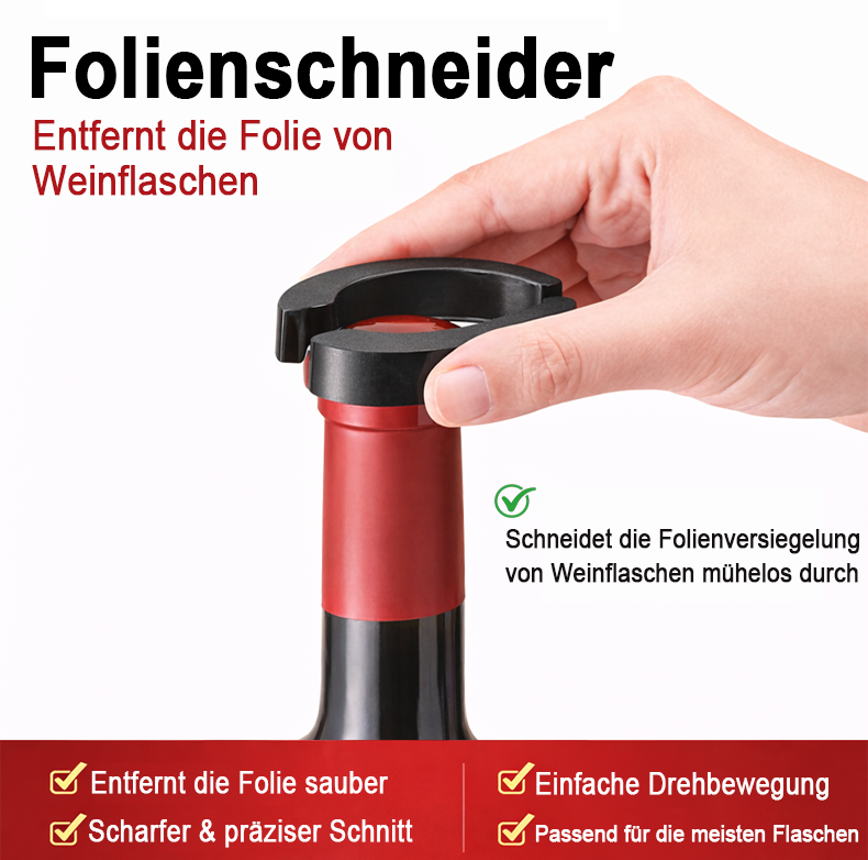 🎉Neujahrsdeal! 50% Rabatt✨automatischer elektrischer Weinöffner – ein-Knopf Bedienung, USB-aufladbar, leise & kraftvoll, öffnet Flaschen mühelos für Zuhause & Partys -Remifa®