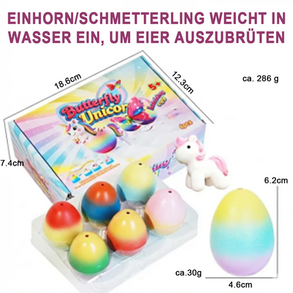🐣🦄 Wachsende Oster-Überraschungs-Eier – Schlüpfende Tierfiguren im Wasser (Dino, Einhorn & mehr)