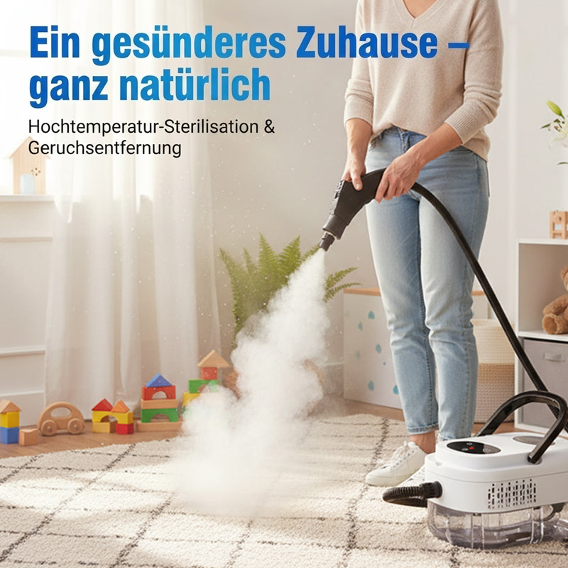 🔥📢50 % Rabatt und versandkostenfrei !!!⏰Hochdruck-Dampfreiniger mit LCD-Display｜Vielseitig für Zuhause, Auto & Küche｜Effektiv gegen Fett & Bakterien✨