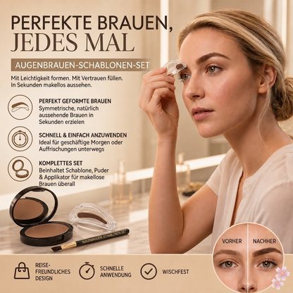 🥳 HEISSER SALE 2026 – 50% RABATT! 💞 50.000+ VERKAUFT ! Sofort verstellbarer Augenbrauenstempel mit zweifarbigem Augenbrauenpuder