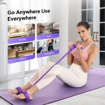 💪🏋️‍♀️ Multifunktionales Widerstandsband mit Fußpedal – Bauchmuskeltrainer, Beinübungen & Home-Fitness 🦵🔥 Jetzt stärker werden, Ganzkörper-Workout ohne Geräte – effizient, kompakt!
