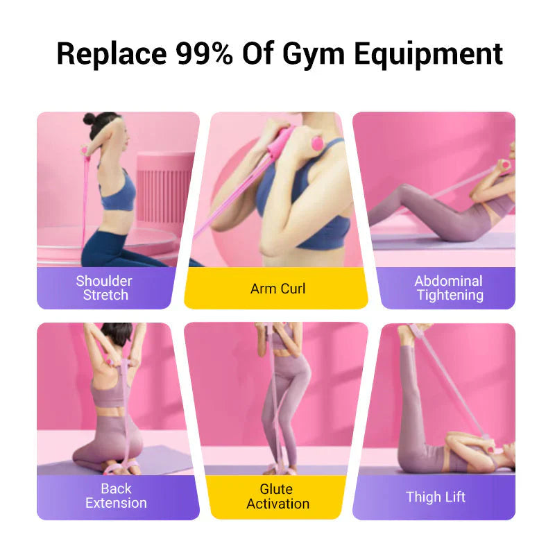 💪🏋️‍♀️ Multifunktionales Widerstandsband mit Fußpedal – Bauchmuskeltrainer, Beinübungen & Home-Fitness 🦵🔥 Jetzt stärker werden, Ganzkörper-Workout ohne Geräte – effizient, kompakt!