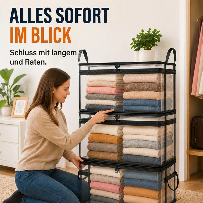 🔥Letzter Tag – 50 % Rabatt📦Tragbare, große, strapazierfähige, durchsichtige Aufbewahrungsbox aus dickem Kunststoff mit Klappdeckel | Haushalt, Reisen & Camping