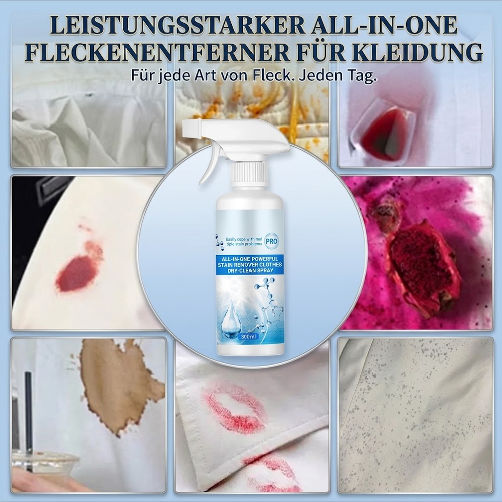 🏡50% Rabatt🎁 Leistungsstarker All-in-One Fleckenentferner für Kleidung
