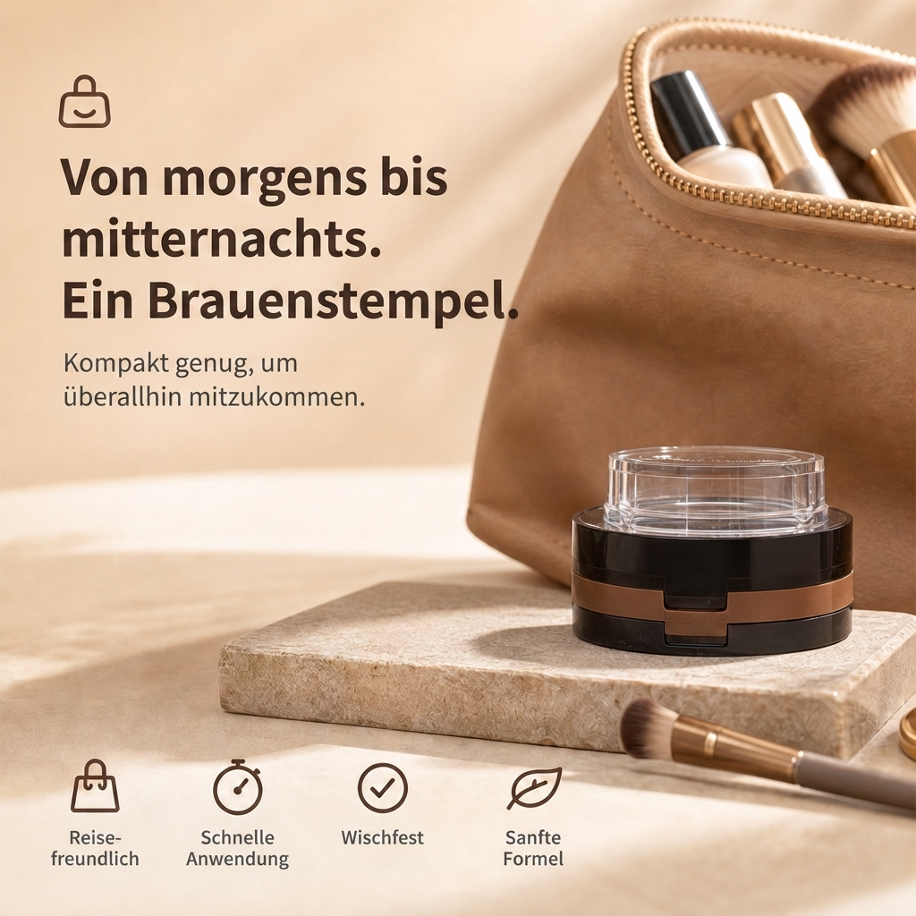 🥳 HEISSER SALE 2026 – 50% RABATT! 💞 50.000+ VERKAUFT ! Sofort verstellbarer Augenbrauenstempel mit zweifarbigem Augenbrauenpuder