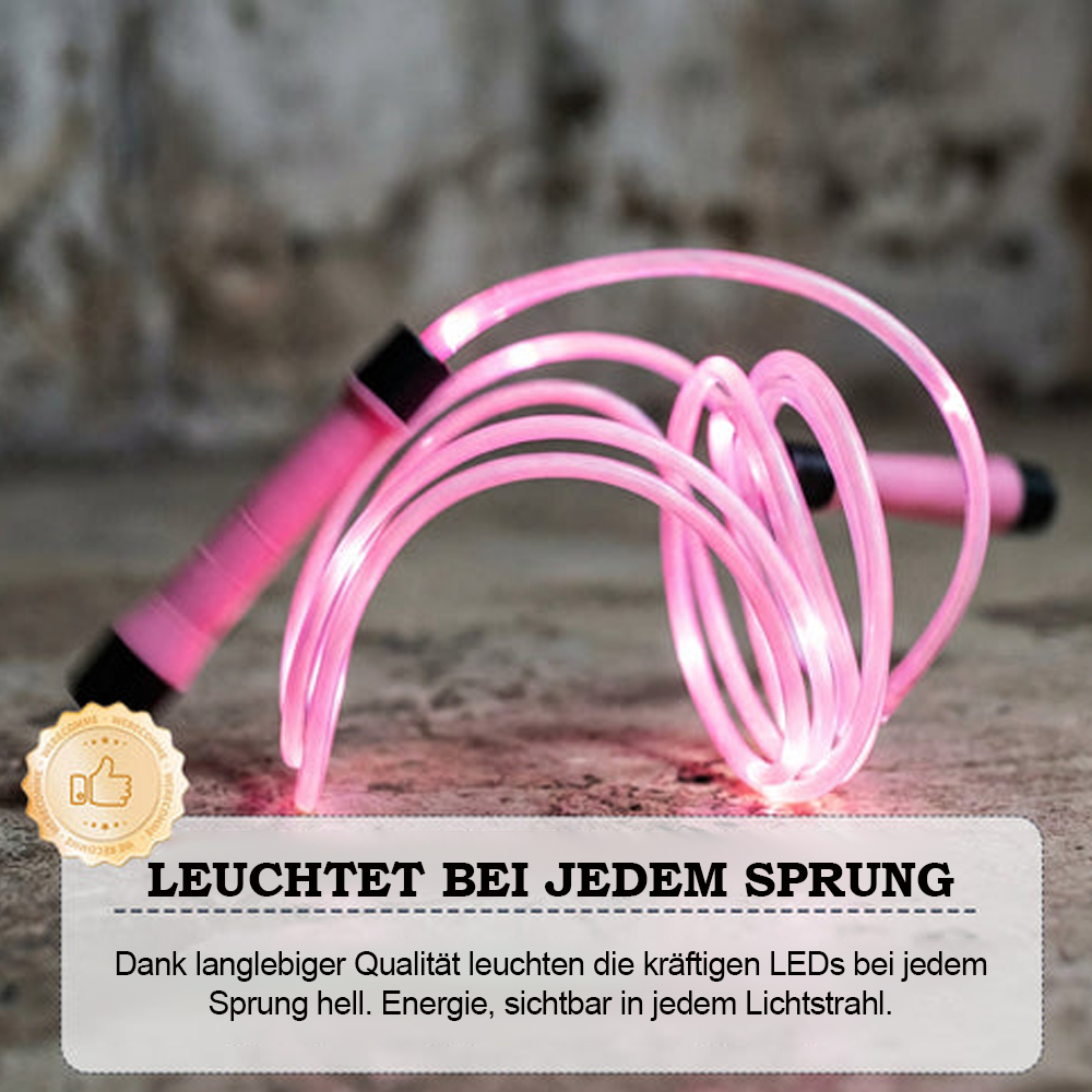 🕹️ KAUFE 2, ERHALTE 1 GRATIS! 🎉 LED-Leuchtseil zum Springen – 3 Lichtmodi, Verstellbare Länge & Rutschfester Griff ✨📦-Remifa®