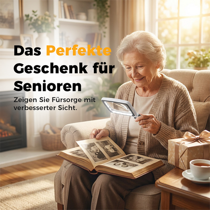 Klappbare Handlupe mit Licht zum Lesen