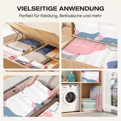 🧳💨 50 % Rabatt! Vakuum-Aufbewahrungsbeutel ohne Pumpe – Drücken und versiegeln, keine Pumpe erforderlich. Spart 80 % Platz, hält Kleidung trocken und staubfrei. Ideal für voluminöse Bettwäsche und saisonale Ausrüstung. 🛏️🗄️