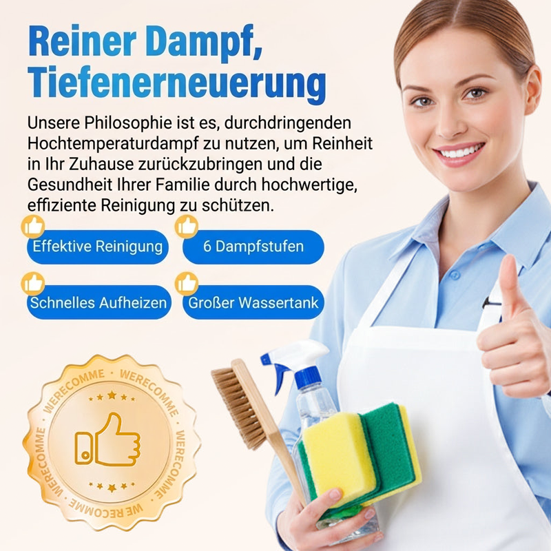 🔥📢50 % Rabatt und versandkostenfrei !!!⏰Hochdruck-Dampfreiniger mit LCD-Display｜Vielseitig für Zuhause, Auto & Küche｜Effektiv gegen Fett & Bakterien✨