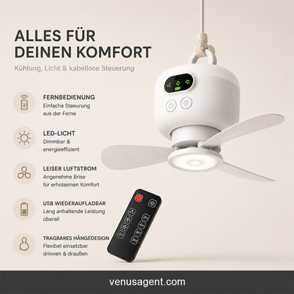 ⏰ Zeitlich begrenztes Angebot: 40% RABATT auf wiederaufladbaren Deckenventilator mit LED! 🌬️✨