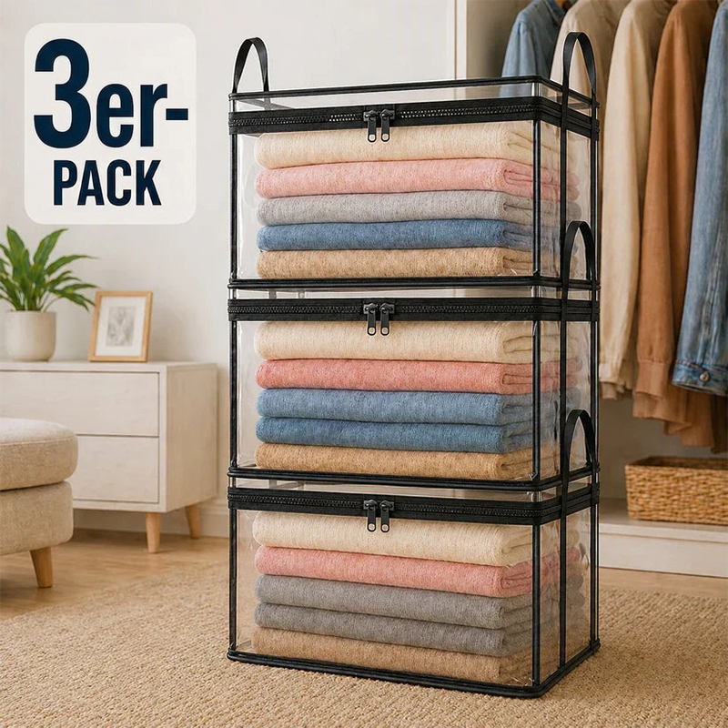 🔥Letzter Tag – 50 % Rabatt📦Tragbare, große, strapazierfähige, durchsichtige Aufbewahrungsbox aus dickem Kunststoff mit Klappdeckel | Haushalt, Reisen & Camping
