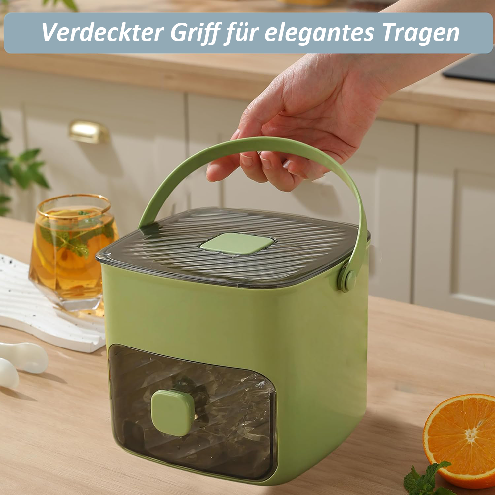🔥Sommer-Sonderangebot 50 % Rabatt🧊Tragbarer Eisbereiter mit Deckel und Aufbewahrungsbox (48 Eiswürfel).