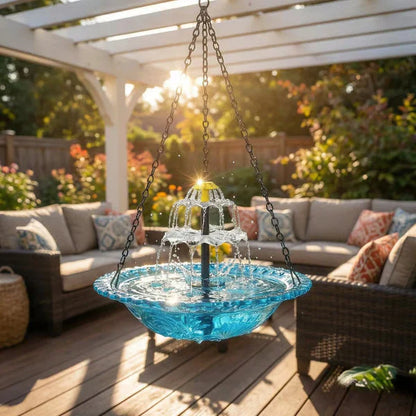 🔥💐 FRÜHLINGSTAG SALE - 50 % RABATT ⚡ ÜBER 50.000 VERKAUFT! 🐦 Solar Hänge-Vogelbad – Brunnen oder Vogelfutterspender