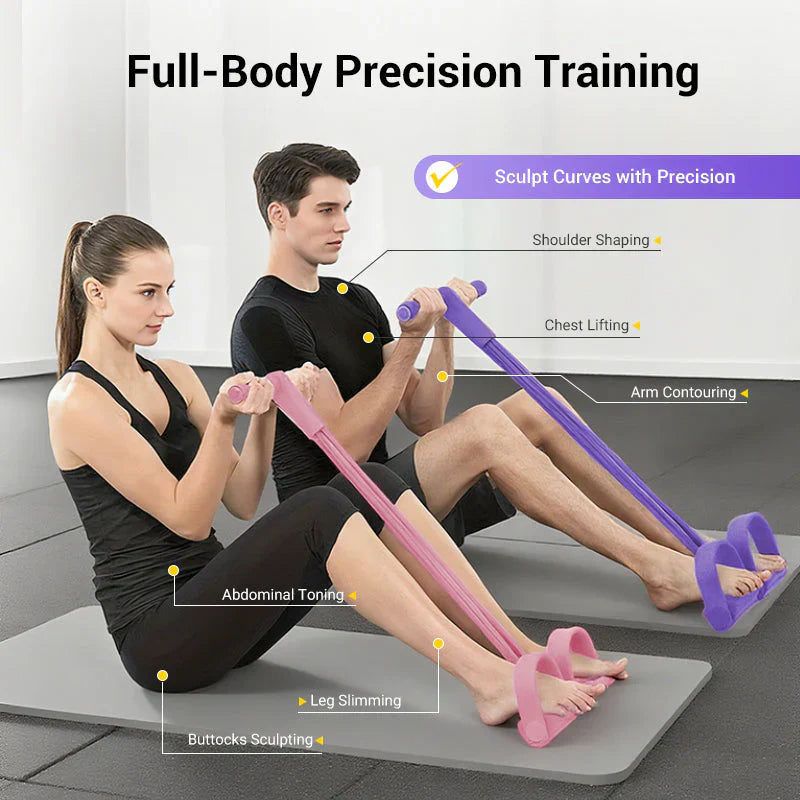 💪🏋️‍♀️ Multifunktionales Widerstandsband mit Fußpedal – Bauchmuskeltrainer, Beinübungen & Home-Fitness 🦵🔥 Jetzt stärker werden, Ganzkörper-Workout ohne Geräte – effizient, kompakt!