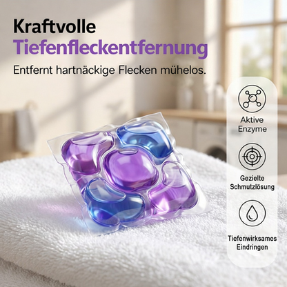 🌸🧺 5-in-1 Waschmittelkapseln mit weißem Moschus – entfernt Flecken & schont Fasern ✨💧 80 Stück, langanhaltend frisch, ideal für Haushalt & Reise.