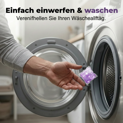 🌸🧺 5-in-1 Waschmittelkapseln mit weißem Moschus – entfernt Flecken & schont Fasern ✨💧 80 Stück, langanhaltend frisch, ideal für Haushalt & Reise.