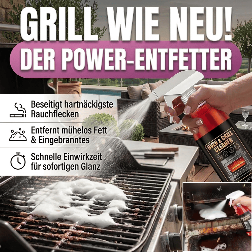 🧼 JETZT 60 % RABATT! ✨ Ofen- und Grillreiniger-Spray – Löst Fett in 5 Minuten, kein Schrubben nötig & beseitigt Gerüche 🔥