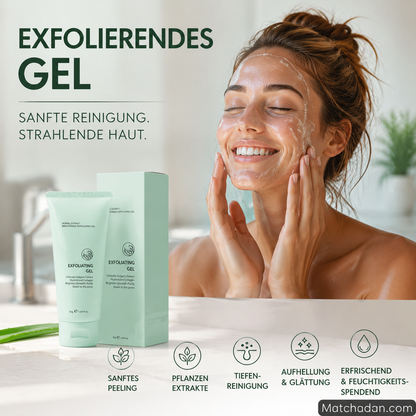 Kräuter-Exfoliating Gel mit Chlorella & Kollagen – Aufhellendes Peeling für glatte, reine Haut