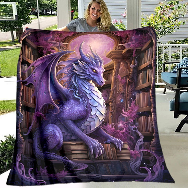 🎉Neujahrsdeal! 50% Rabatt🎁Niedlicher lächelnder Dinosaurier HD Digitaldruck Flanell -Sugoola®