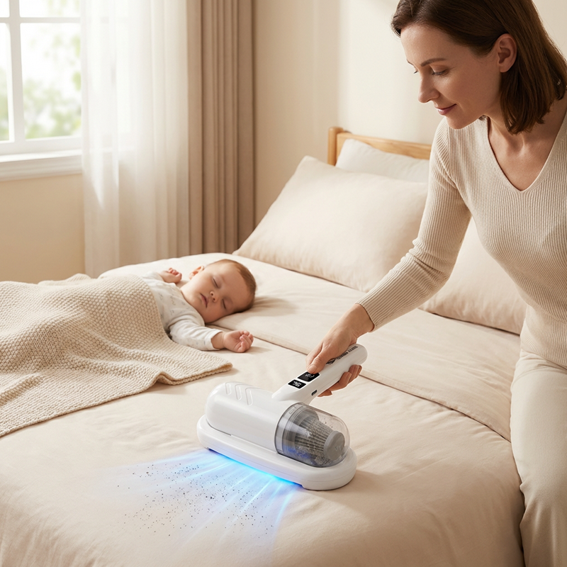 60% OFF DE😱🛏️Unsichtbare Milben rauben dir den Schlaf! Normale Staubsauger nutzlos? Klopfen + Saugen + UV in einem!💥🔦 -Remifa® (Copy)