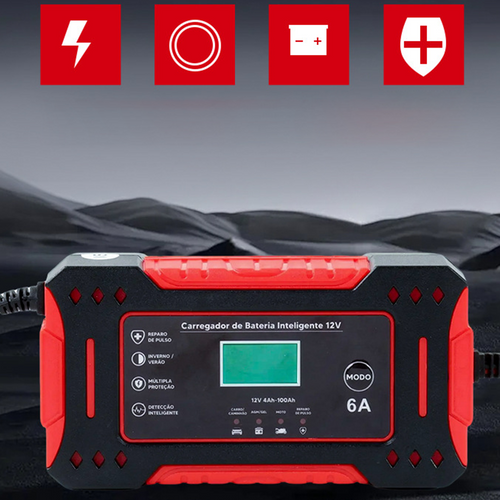 🎉 Neujahrsgeschenk – 50% RABATT!🔋12V Slim Ladegerät (6A + Pulsreparatur) – Kompatibel mit Auto/Motorrad/E-Bike: Sicher & Langlebig! -Remifa®