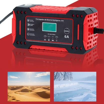 🎉 Neujahrsgeschenk – 50% RABATT!🔋12V Slim Ladegerät (6A + Pulsreparatur) – Kompatibel mit Auto/Motorrad/E-Bike: Sicher & Langlebig! -Remifa®