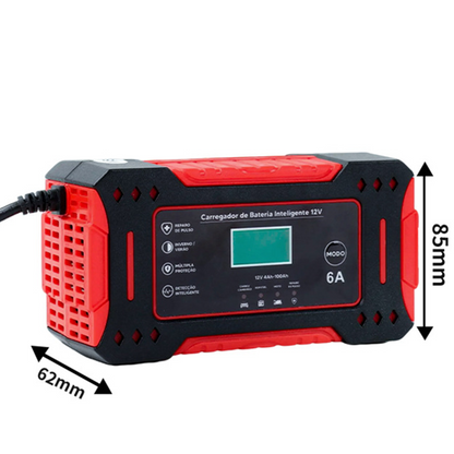 🎉 Neujahrsgeschenk – 50% RABATT!🔋12V Slim Ladegerät (6A + Pulsreparatur) – Kompatibel mit Auto/Motorrad/E-Bike: Sicher & Langlebig! -Remifa®