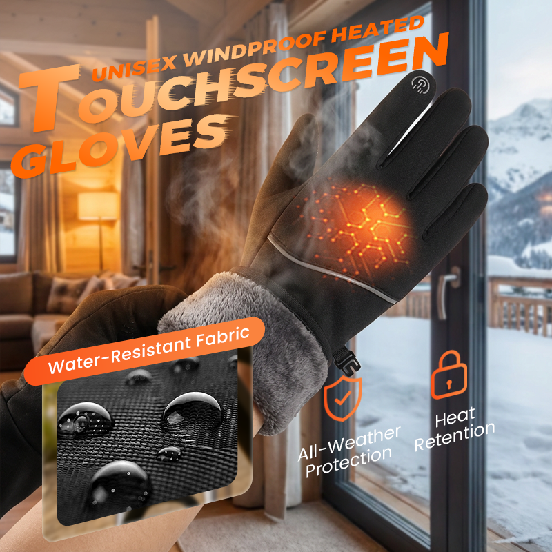 Unisex-Windschutz-Sugoola® Handschuhe mit Heizfunktion und Touchscreen-Funktion