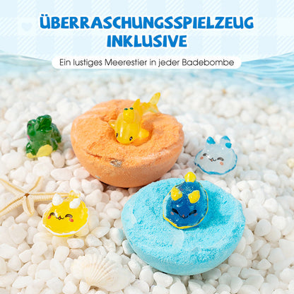 🛁 [12-teiliges Geschenkset mit Badekugeln für Kinder 💙] – 12 Tage lang jeden Tag eine neue Überraschung aus der Unterwasserwelt! 🐳 🎁