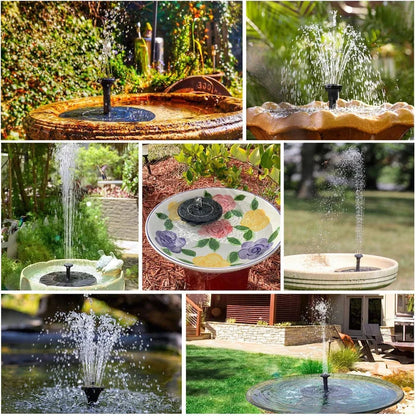 ✨Solarbetriebene schwimmende Fontäne, geeignet für Miniatur-Gartensprinkler, Steingärten und Teiche im Freien✨