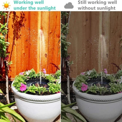 ✨Solarbetriebene schwimmende Fontäne, geeignet für Miniatur-Gartensprinkler, Steingärten und Teiche im Freien✨